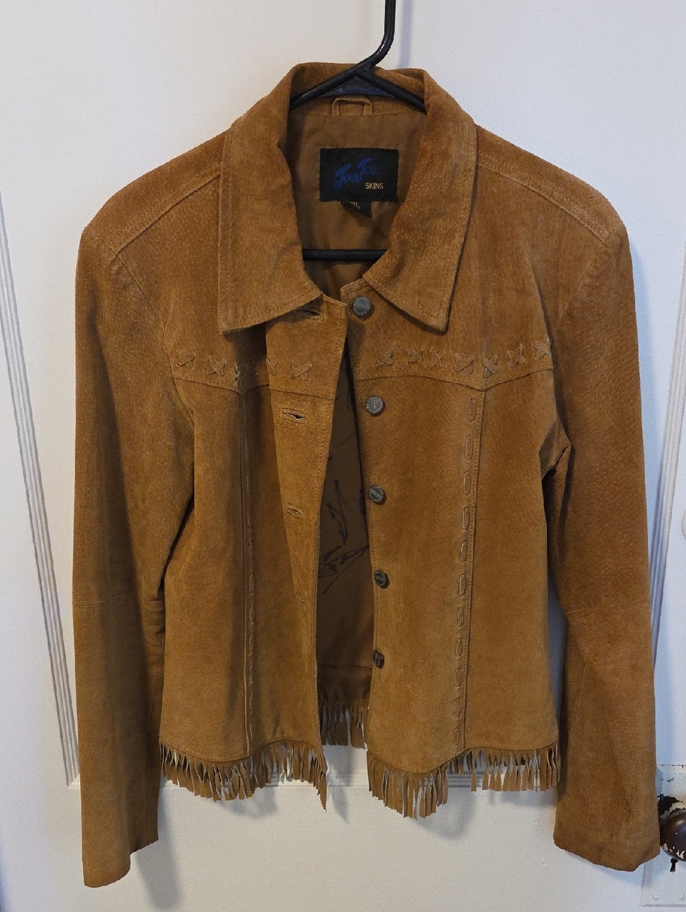 Autographed In 2000 " Rascal Flatts" Suede Leather Fringe Women's Jacket -